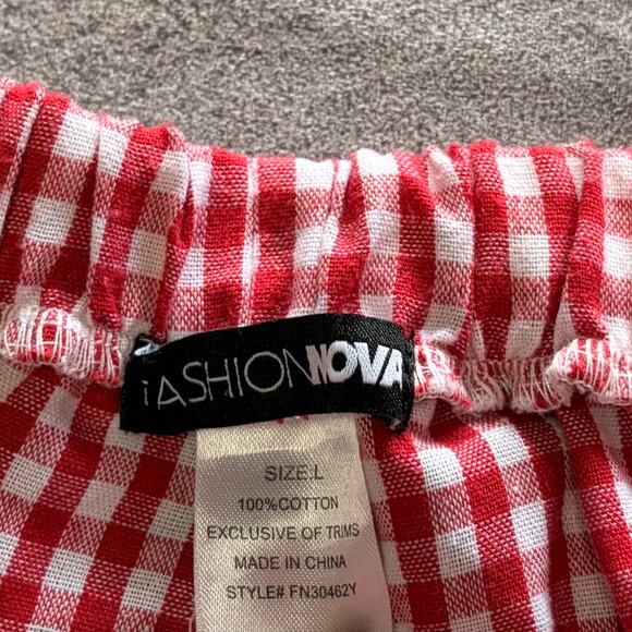 Fashion Nova Plaid Lace Mini Bloomer Shorts ' - Picture 3 of 6